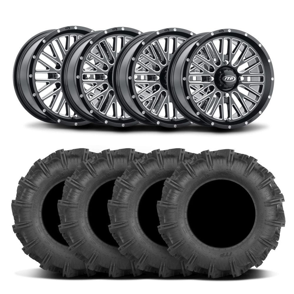 ITP Momentum 15" Machined Black Wheels And Cryptid Tires [32x10-15]