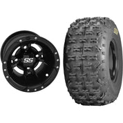 Set of 2 Mounted Wheel and Tire Kit Wheel: 10x5 3+2 4/156 Tire: 21x7-10 6 Ply