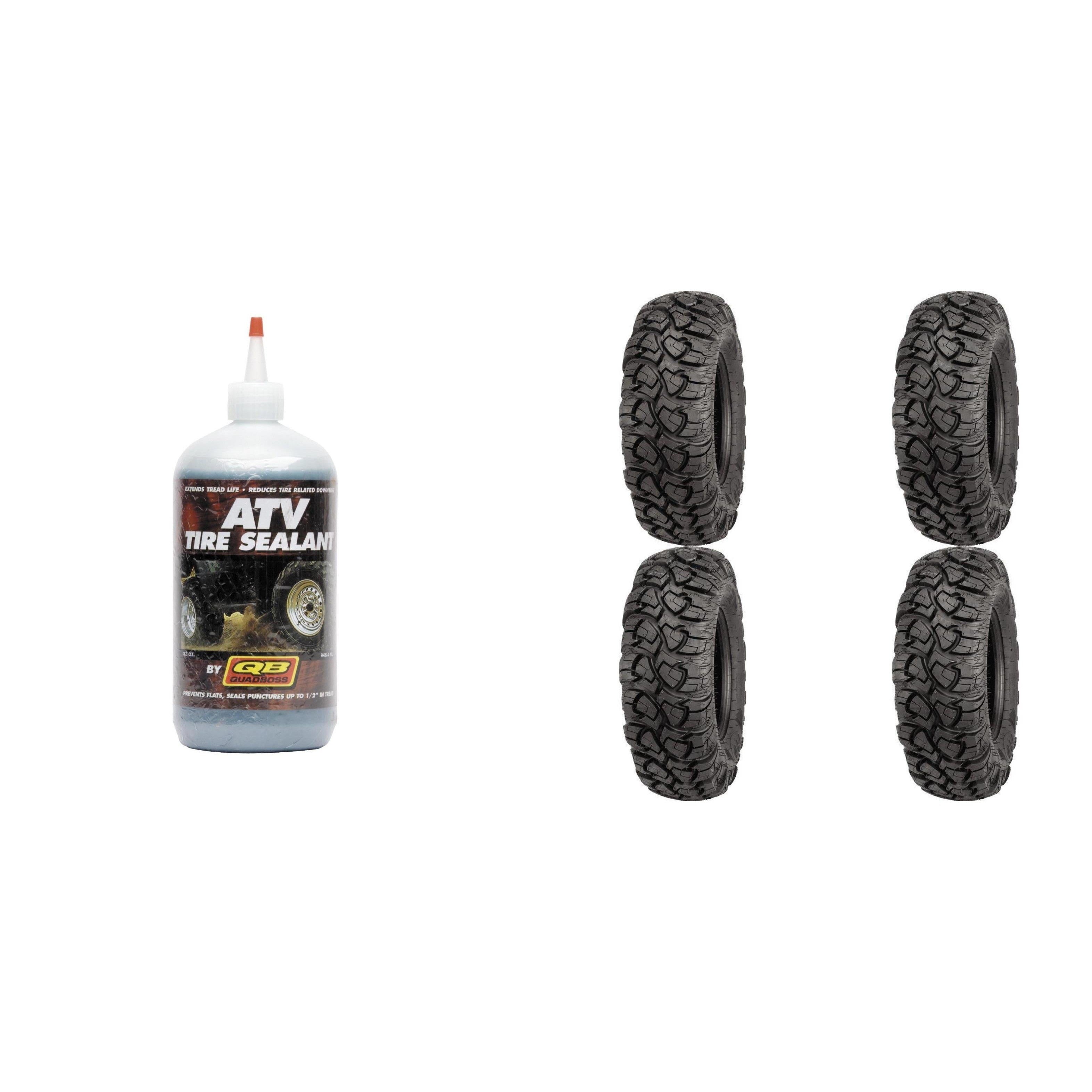 Set of 4 ATV Tires (Ultracross R Spec Radial 32x10R-15 Front/Rear) with Sealant