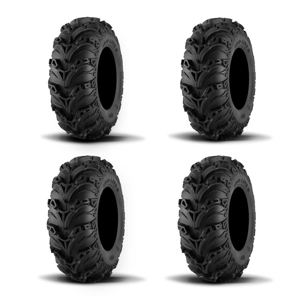 ITP Two Each Mud Lite II Tires Front [23x8-12] And Mud Lite II Tires Rear [23x10-12]