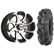 Set of 2 Mounted Wheel and Tire Kit Wheel: 14x7 5+2 4/156 Tire: 27x11-14 6 Ply