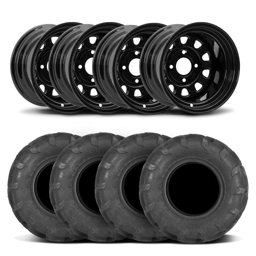 ITP Delta Steel 12" Wheels And Mayhem Tires [26x9-12]