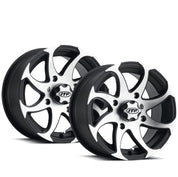 ITP Twister 14" Machined Black Wheels And Mud Lite Tires [27x12-14]