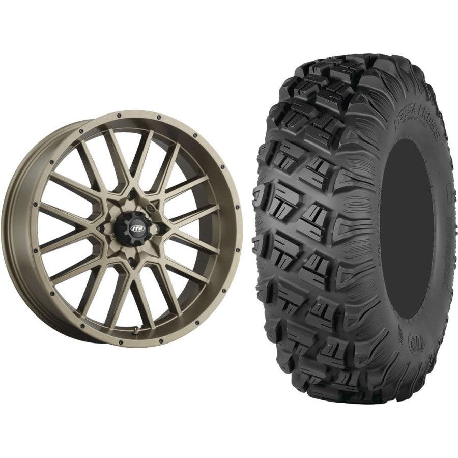 Set of 2 Mounted Wheel and Tire Kit Wheel: 18x6.5 4+2.5 4/156 Tire: 33x10-18 8 Ply