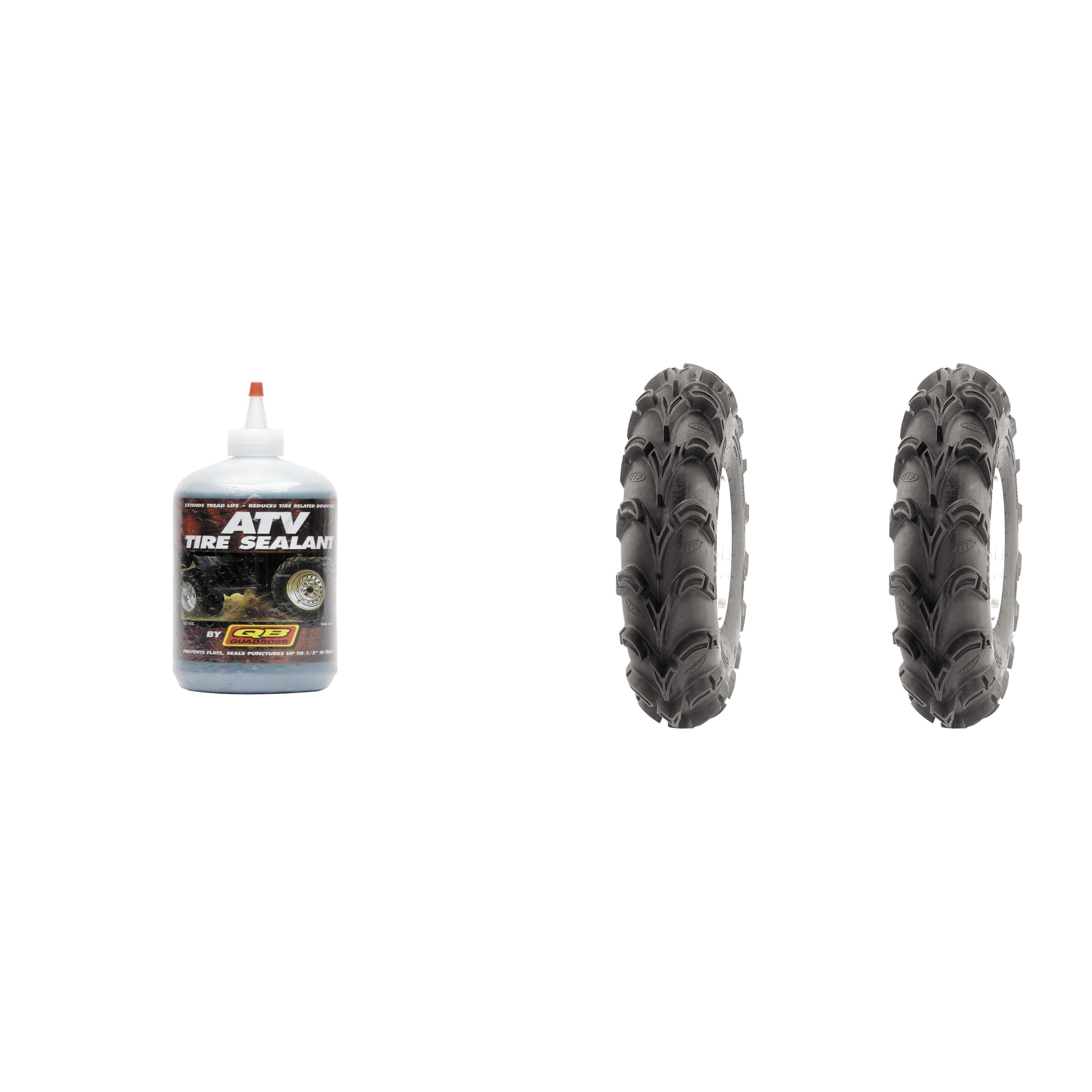 Set of 2 ITP Mud Lite XXL Front/Rear Tires 30x10-14 6-ply with QUADBOSS Sealant