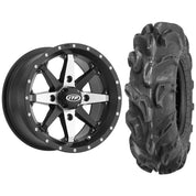 Set of 2 Mounted Wheel and Tire Kit Wheel: 14x7 5+2 4/156 Tire: 27x9-14 6 Ply