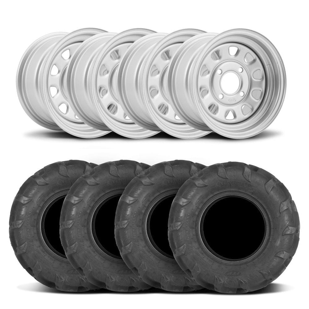 ITP Delta Steel 12" Wheels And Mayhem Tires [26x9-12]