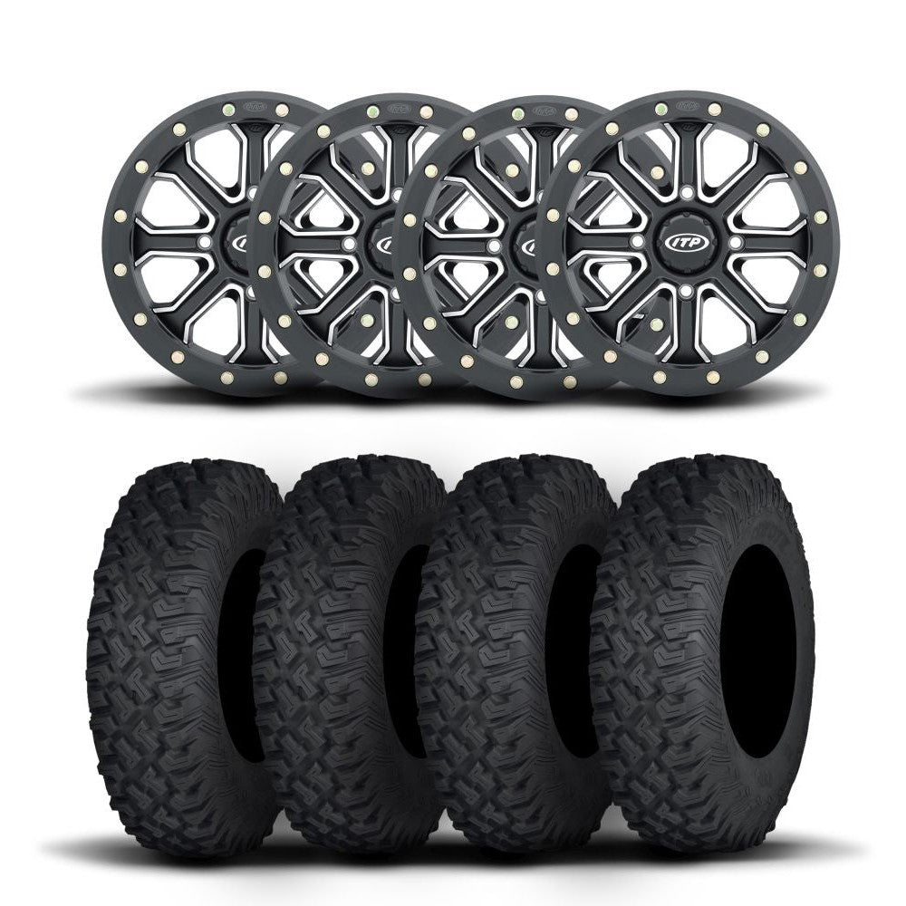 ITP Velocity Inertia 15" Matte Black Wheels And Coyote Tires [35x10R-15]