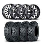 ITP Hurricane 18" Matte Black Wheels And Versa Cross XTR Tires [28x10-18]