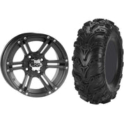 Set of 2 Mounted Wheel and Tire Kit Wheel: 14x8 5+3 4/156 Tire: 27x11-14 6 Ply