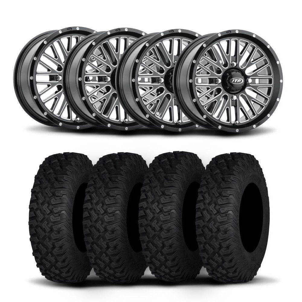 ITP Momentum 15" Machined Black Wheels And Coyote Tires [33x10R-15]