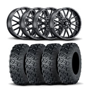 ITP Hurricane 18" Matte Black Wheels And Versa Cross XTR Tires [33x10-18]