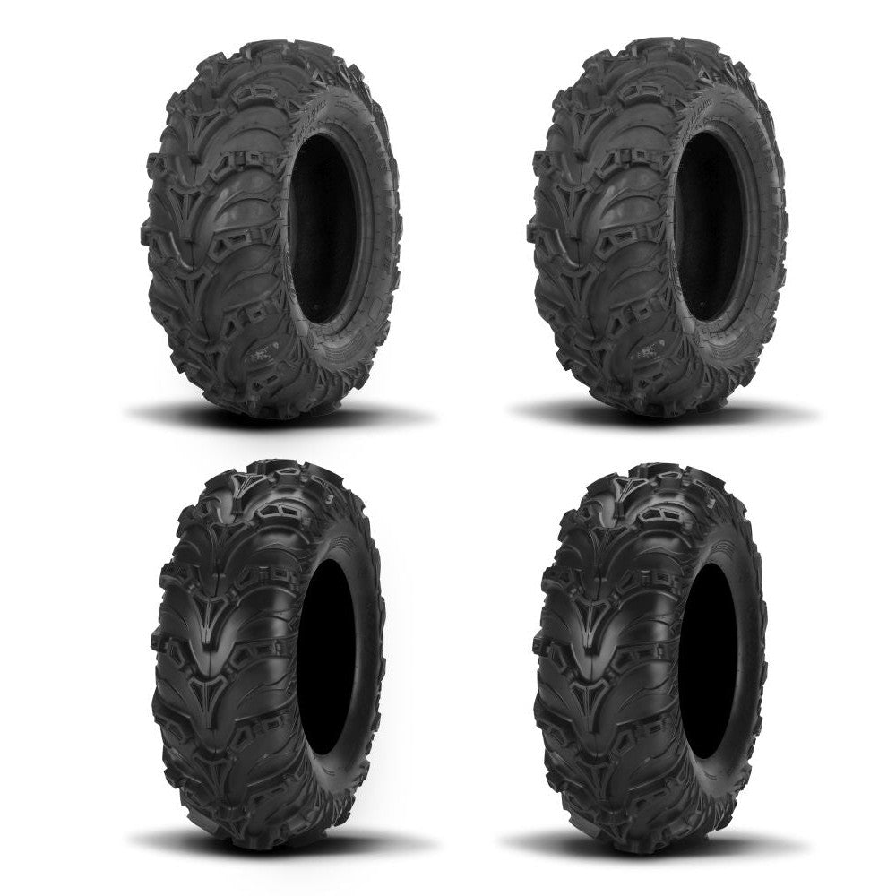 ITP Two Each Mud Lite II Tires Rear [25x10-12] And Mud Lite II Tires Front [25x8-12]