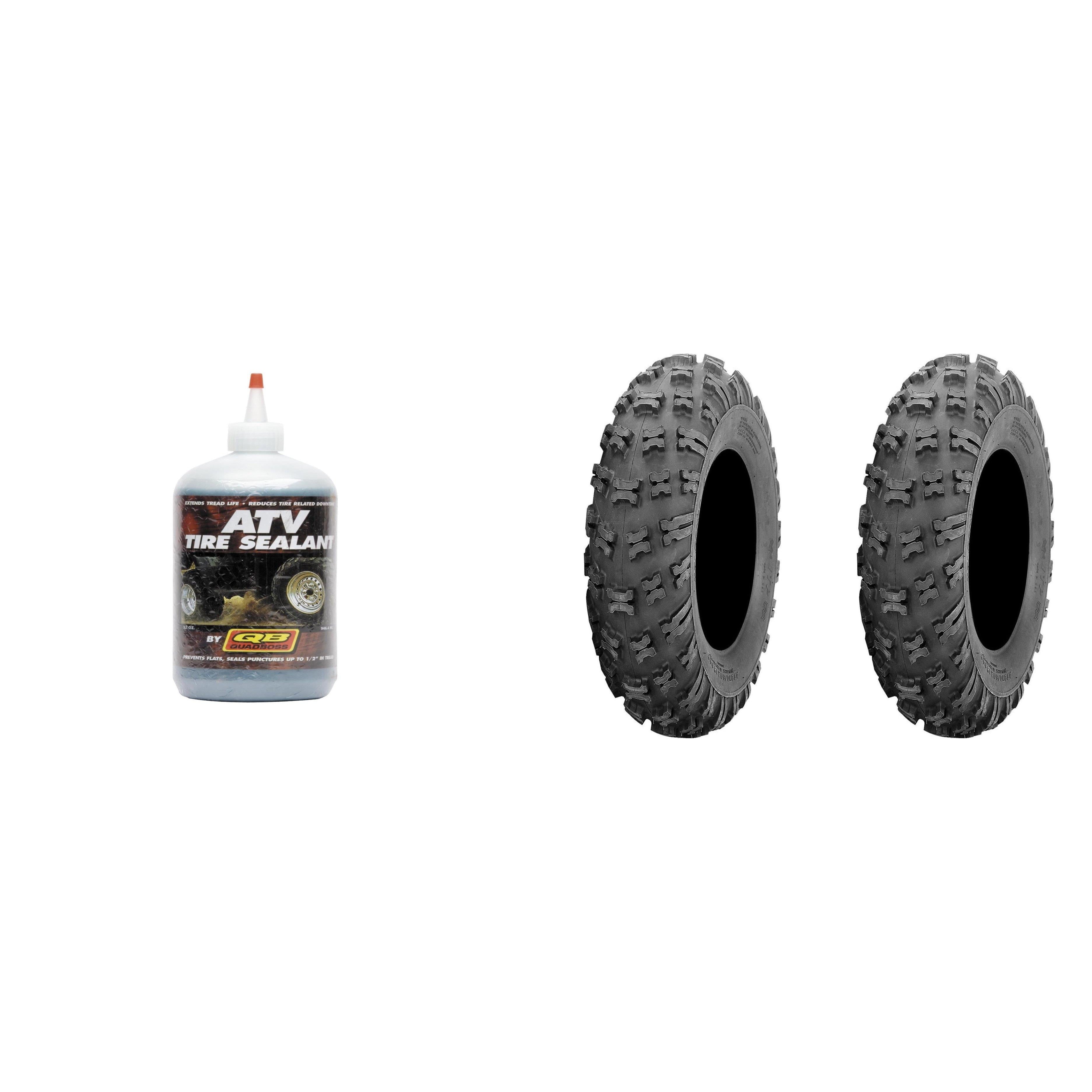 Set of 2 Holeshot ATR Radial Front/Rear Tires 25x10R-12 6-ply with Sealant