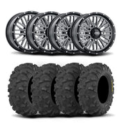 ITP Momentum 15" Machined Black Wheels And Blackwater Evolution Tires [30x10-15]