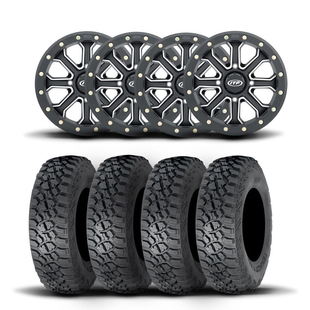 ITP Velocity Inertia 15" Matte Black Wheels And Tenacity Tires [32x10R-15]