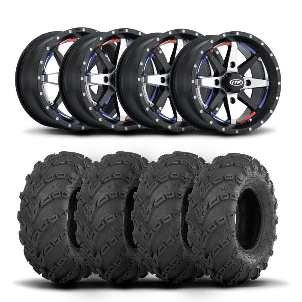 ITP Cyclone 14" Wheels And Mud Lite Tires [27x10-14]