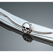 KURYAKYN CHROME REPLACEMENT EMBLEM FOR HARLEY ZOMBIE WINDSHIELD TRIM 1189