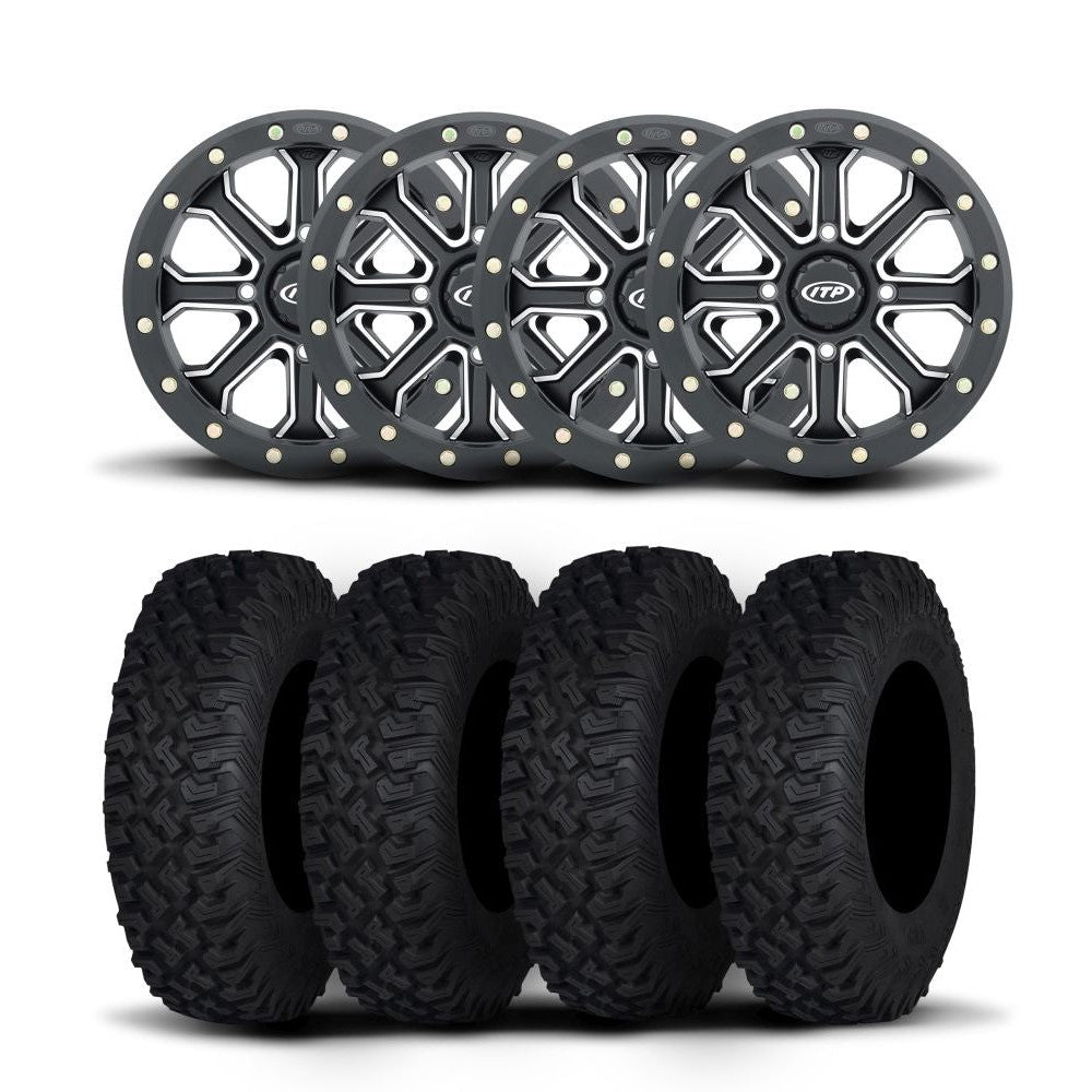 ITP Velocity Inertia 15" Matte Black Wheels And Coyote Tires [33x10R-15]