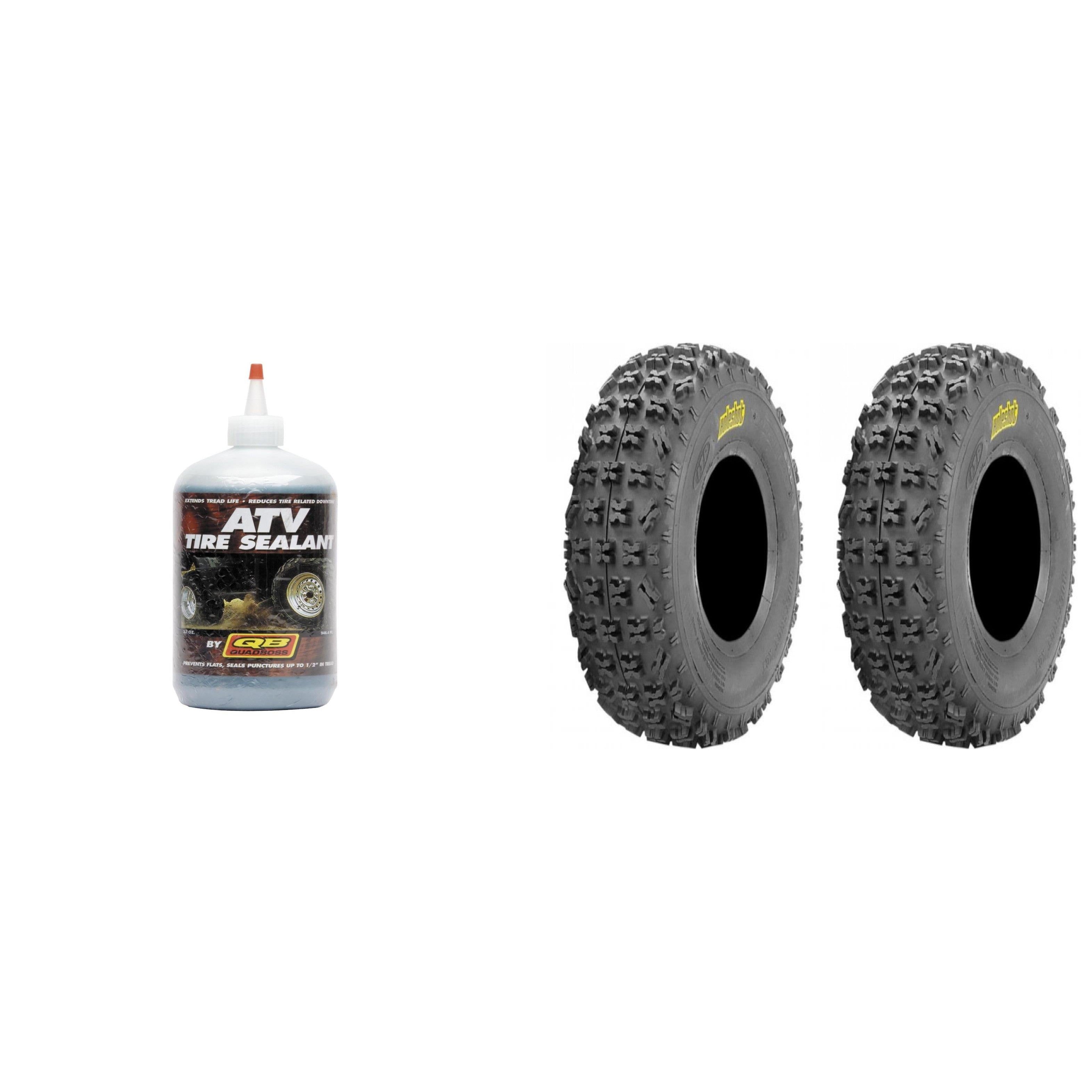 Set of 2 ITP Holeshot XCT Rear Tires 22x11-9 6-ply with QUADBOSS Sealant