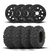 ITP Delta Steel 12" Wheels And Blackwater Evolution Tires [26x9-12]