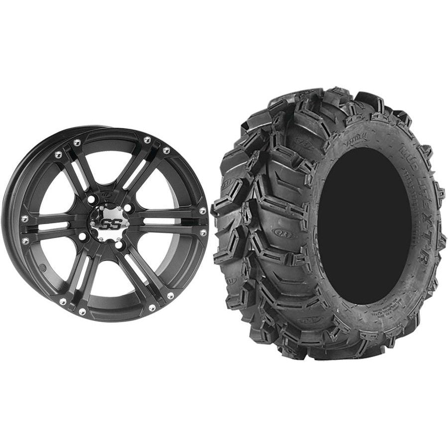 Set of 2 Mounted Wheel and Tire Kit Wheel: 14x8 4+4 4/137 Tire: 27x11-14 6 Ply