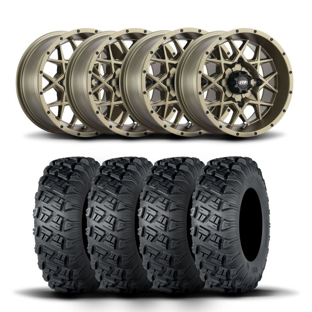 ITP Hurricane 14" Bronze Wheels And Versa Cross XTR Tires [30x10-14]