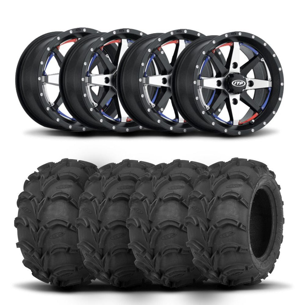 ITP Cyclone 14" Wheels And Mud Lite Tires [28x12-14]