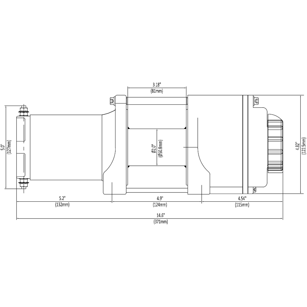 KFI Accessories KFI 4500 lb Winch And Optional Mount